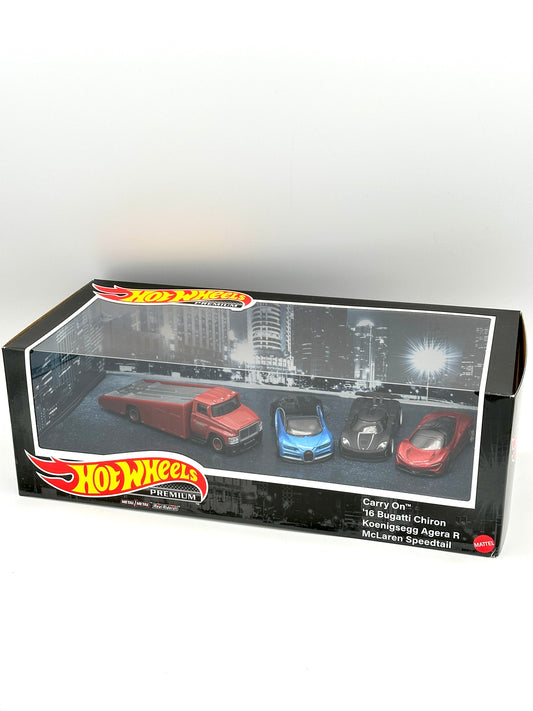 Carry On Diorama Set - Bugatti Chiron Koenigsegg Agera McLaren Speedtail
