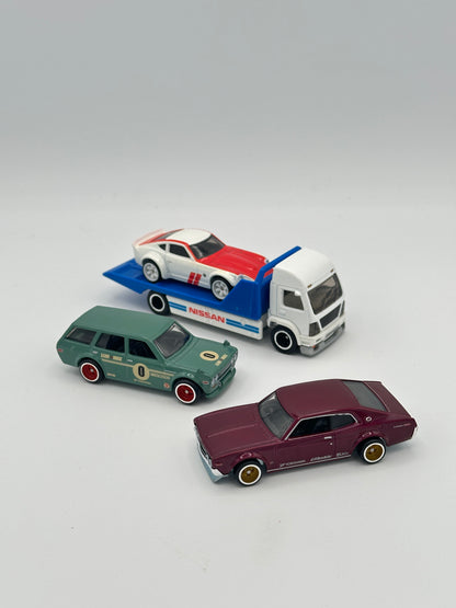 Nissan Historics Premium Diorama - Fairlady Z, Bluebird 510 Wagon, Laurel 2000 GSX
